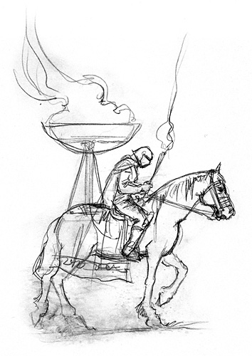 Minor Arcana: Cups - Knight of Cups (Sketch)
